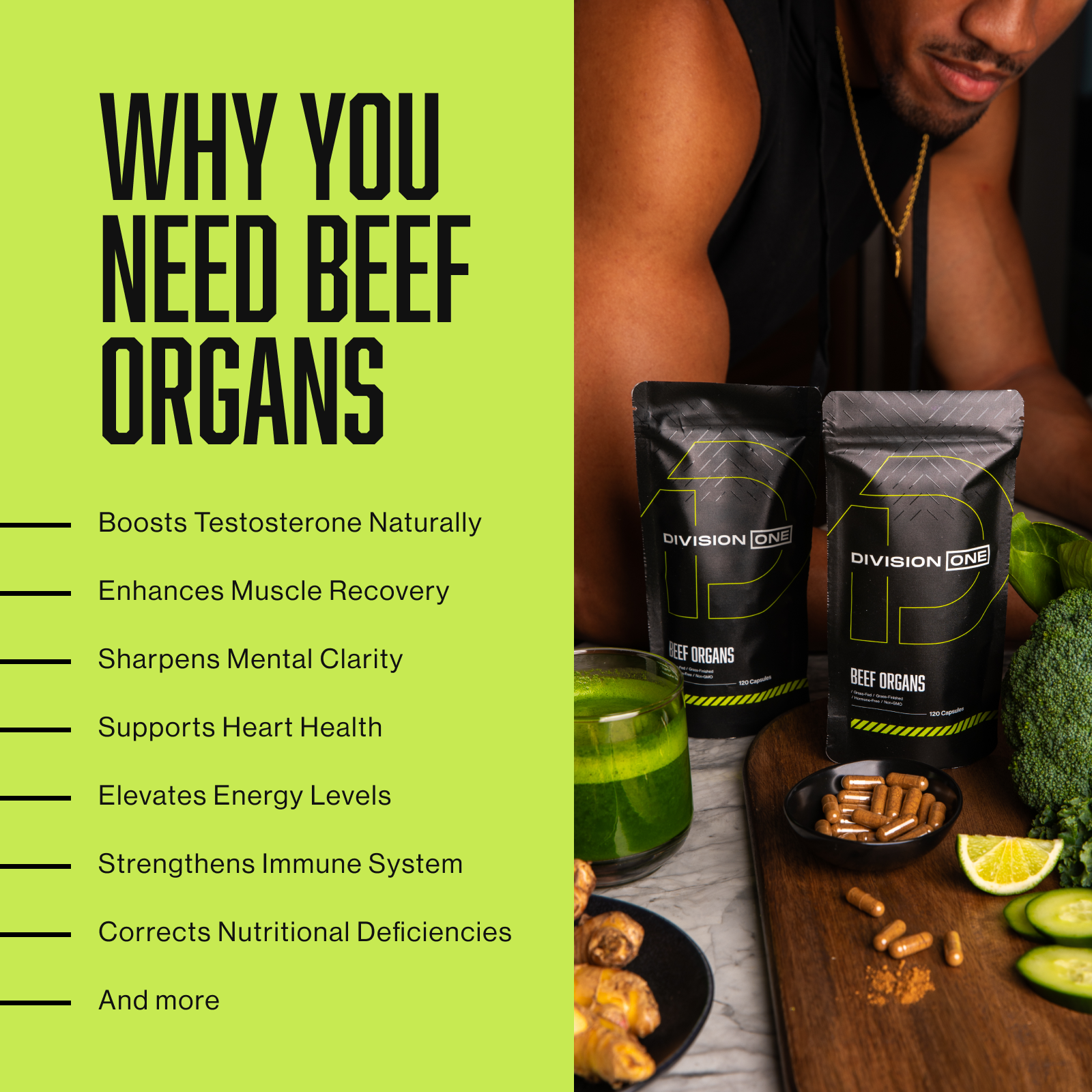 Division 1 Beef Organs - Primal Blend With Liver, Heart, & Kidney